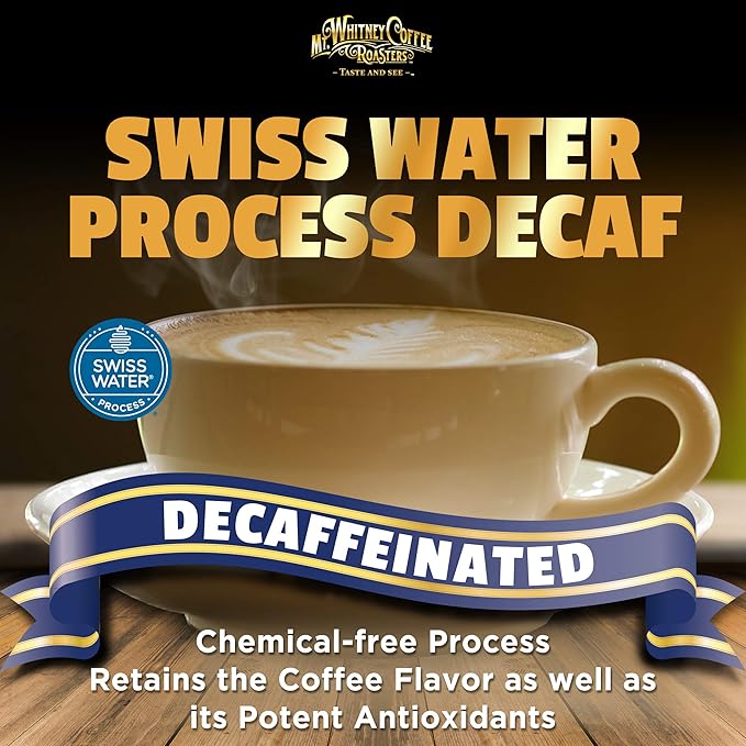 Mt. Whitney Organic Swiss Water, Low Acid, Decaf Coffee from Peru (Whole Bean, 5 Lb)