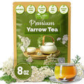 TOG999, Yarrow Tea Leaves 8oz | Premium Herbal Tea | Naturally Aromatic, Freshly Packed Loose Leaf Yarrow | Sustainably Sourced, Non-GMO, No Additives – Ideal for Daily Herbal Brewing