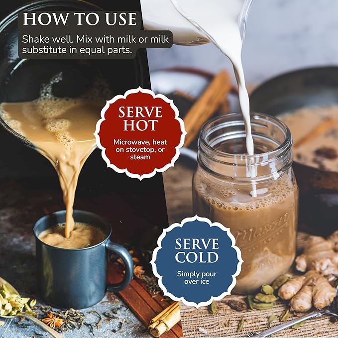 Third Street Inc. Organic Honey Vanilla Spice Chai Concentrated 6-Pack, 32 Fl. Oz., Chai Tea Latte Concentrate, Sweet and Smooth Tea Blend, Beverage Concentrate 1:1, Gluten Free, Kosher, Non-GMO