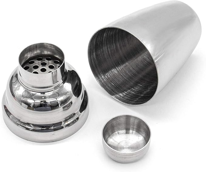 AUEAR, Small Stainless Steel Cocktail Shaker 8.4 Oz/250ml Martini Shakers Bar Tools Silver