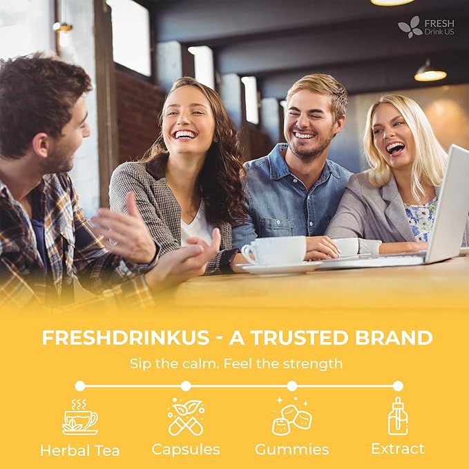 FreshDrinkUS, Chamomile Mint Tea Bags | 75 Count | Refreshing Herbal Blend of Chamomile Flower, Peppermint, Lemon Balm & other herbs – Smooth Floral & Minty Flavor – Premium Quality, Caffeine-Free