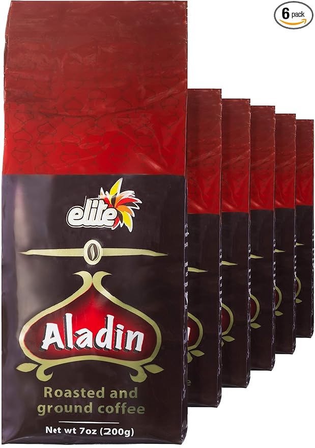 Elite Aladin Coffee, 7-ounces (Pack of 6)