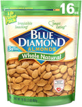 Blue Diamond Almonds, Raw Whole Natural, 16 Ounce