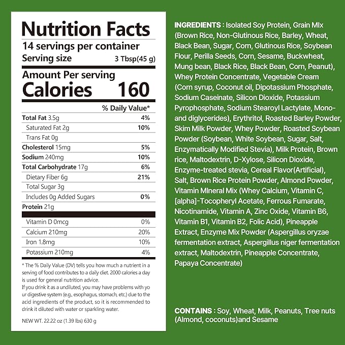 GreenTea Matcha Protein Shake, With Crunchy Protein Balls, Protein Smoothie Powder - 21g Protein, Low Sugar, Keto-Friendly Meal Replacement Shake, 22.22oz, 14 Servings, 14 Servings (1 X 22.22oz)