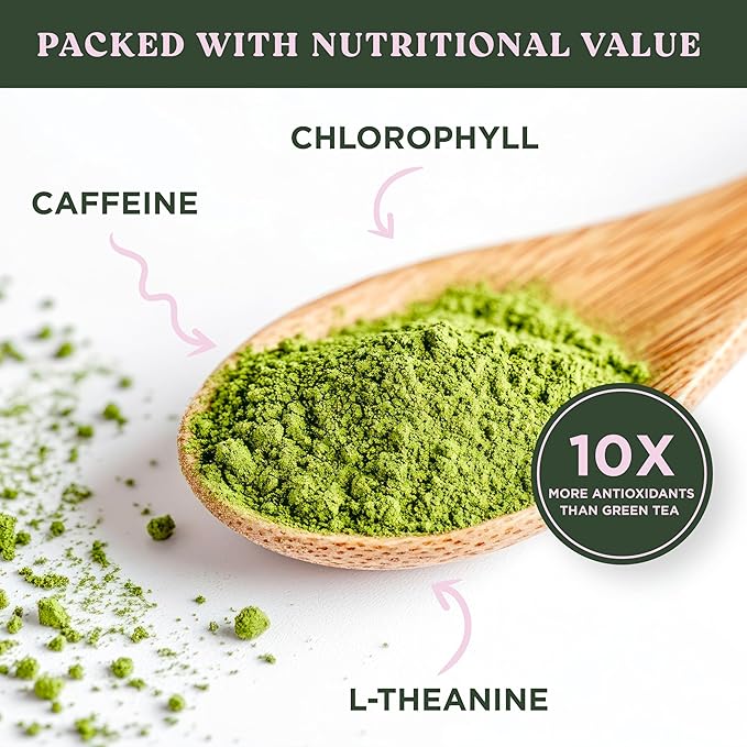 The Harmony Matcha Vanilla (7.05oz Bag - 20 Servings) Premium Sweetened Japanese Matcha Powder, Rich in Antioxidants & L-Theanine, Dairy, Gluten, & Preservative Free, Serve Hot or Iced