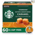 Starbucks K-Cup Coffee Pods, Flavored Hot or Iced Coffee, Caramel, 60 Keurig Pods