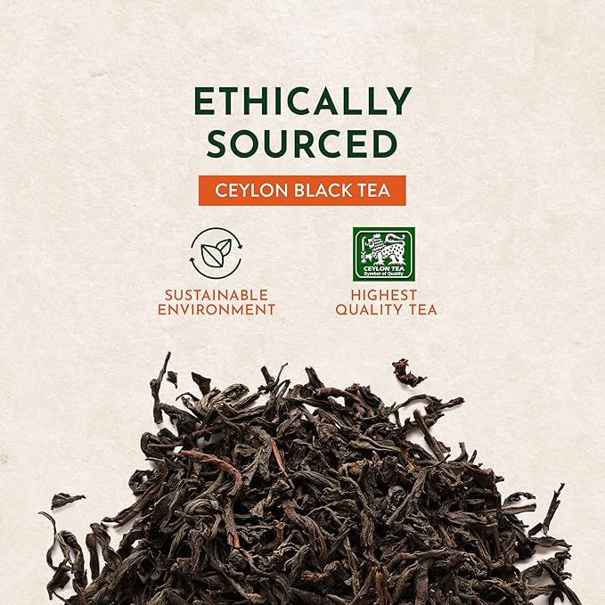 tekola Tea Co. - Organic Black tea. Premium Blend, Processed and Packed in Ceylon, Black Tea Loose Leaf Robust and Flavorful (Organic Black Tea 16 oz.)