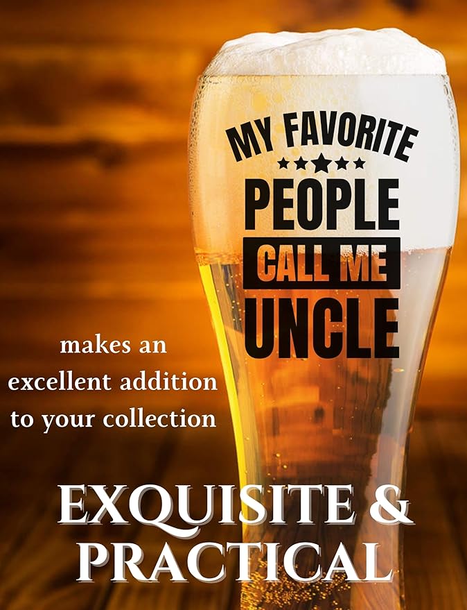 Onebttl Uncle Gifts from Niece Nephew, Beer Pint Glass Mug 15oz/440ml