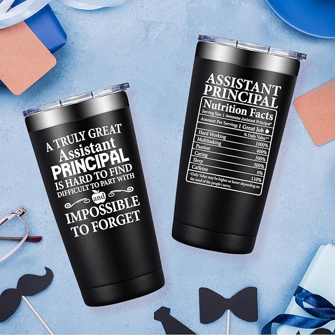 Assistant Principal Gifts for Men, Women - Christmas Principals Day Appreciation Gift for Assistant Principal - 20oz Tumbler Vice Principals Gifts