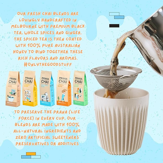 Prana Chai Original Masala Chai Tea - Australian Masala Loose Sticky Chai, 1000g