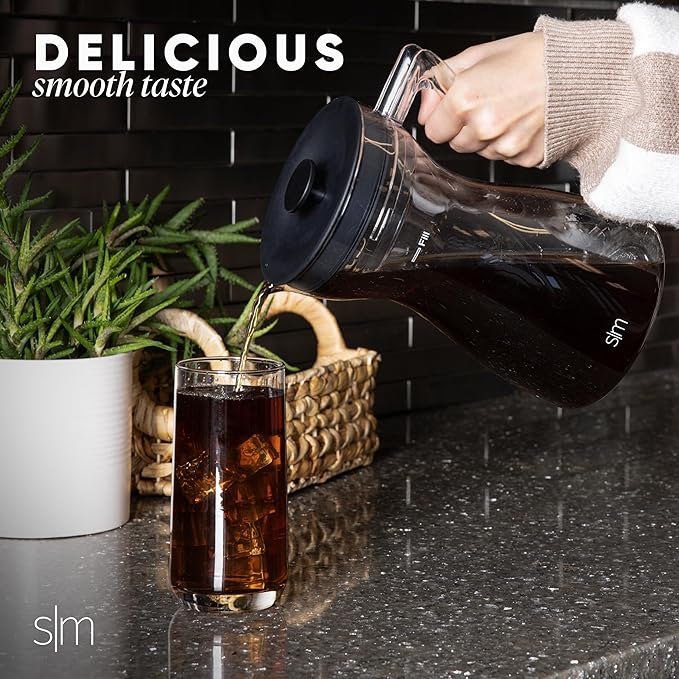 Simple Modern Hugo Cold Brew Coffee Maker | Airtight Pitcher with Fine Mesh Filter | Iced Tea Brewer | 1.5 Quart