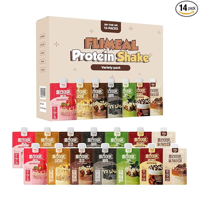Protein Shake, 20g+ Protein, Low Sugar, Keto-Friendly Meal Replacement Shake, With Crunchy Protein Crisps (14 Servings, Variety)
