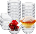 Pinkunn 36 Pack 2.4inch 1.52oz Small Clear Glass Ramekins Bowls Stackable Mini Glass Ingredient Dipping Bowls Small Prep Dishes for Spices Dipping Sauces Ice Cream Dessert, Dishwasher and Freezer Safe