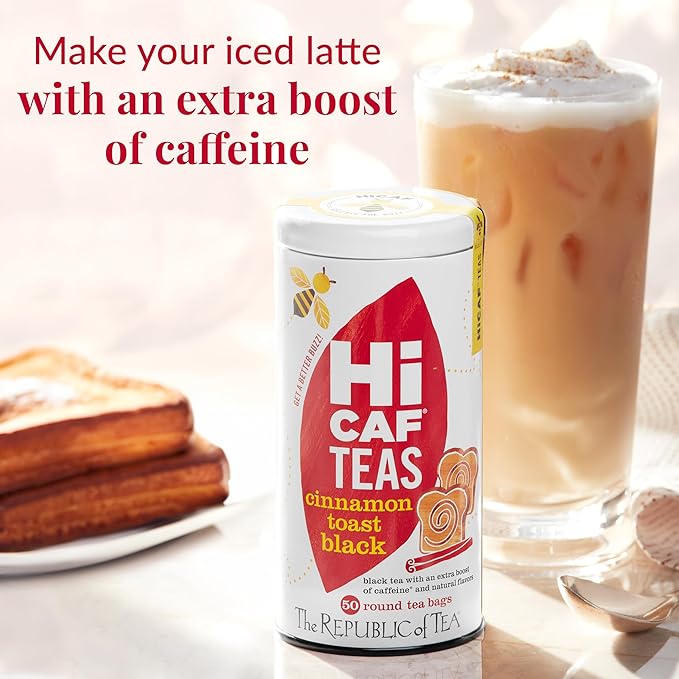 The Republic of Tea — HiCAF Cinnamon Toast Black Tea, 50 Tea Bags, High in Caffeine