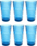 Beaded Jumbo Drinkware, Indoor/Outdoor, Cobalt Blue, 16 oz., Set of 6