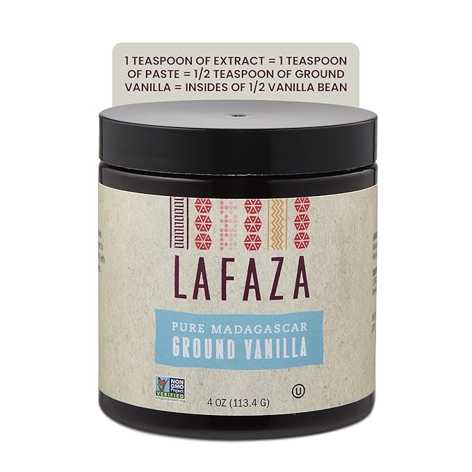 Lafaza Organic Madagascar Bourbon Pure Ground Vanilla Bean Powder, 4oz