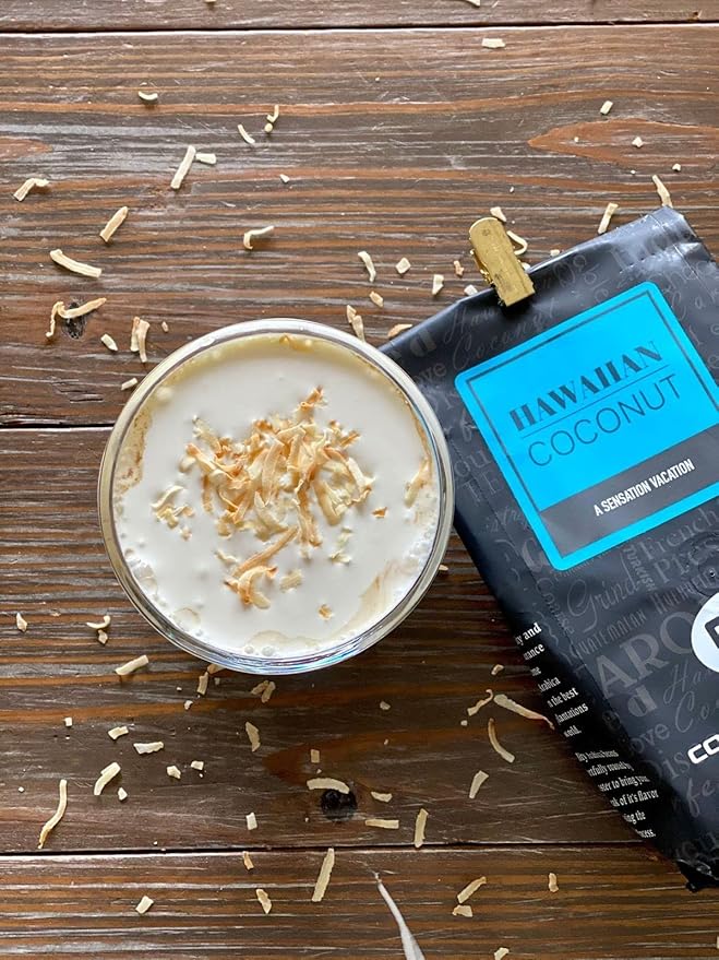 Hawaiian Coconut Flavored Coffee by Coffee Beanery | 12oz Specialty Medium Roast Coarse