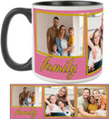 Custom Photo Ceramic Coffee Mug, Jumbo Sized-20oz, Glossy or Matte Finish (Framed 3 Images)