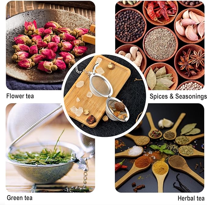 2pcs Tea Infuser,Loose Leaf Tea Steeper Tea Strainer with Charm Handmade Dragonfly Butterfly Pendant Tea Ball Tea Filter Tea Infusers for Loose Tea