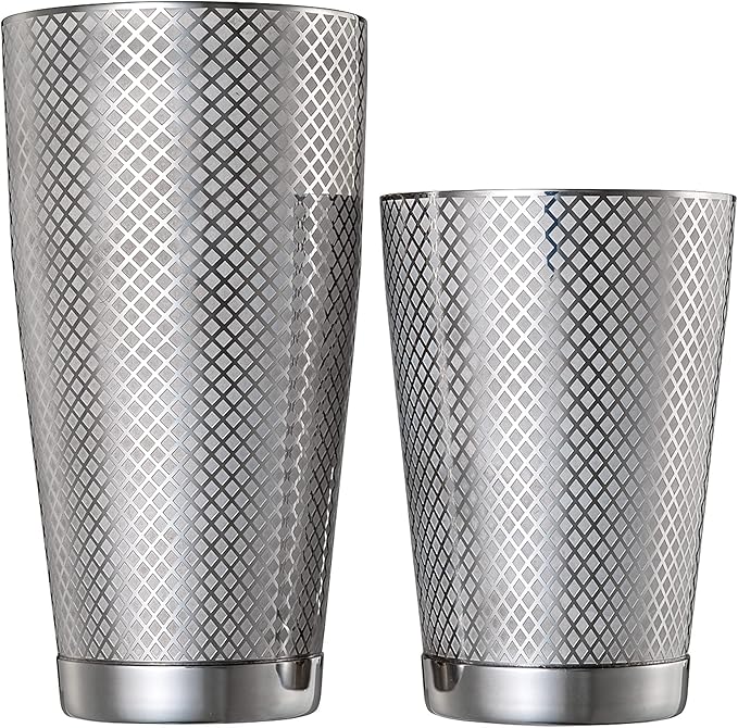 Barfly Diamond Lattice Shaker Set, Stainless Steel