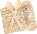 LotFancy Disposable Wooden Spoons, 250Pcs 6.25 inch Wood Cutlery Spoons, Biodegradable Compostable Eco-friendly Birchwood Sampling Tasting Spoons