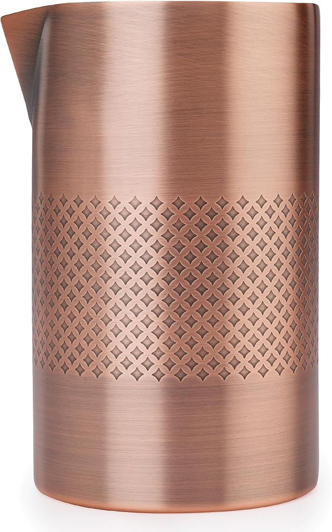 Barfly Double Wall Diamond Lattice Mixing Tin, Antique Copper
