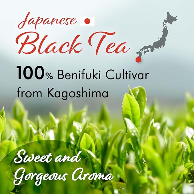 YAMASAN KYOTO UJI Sakura Black Tea Loose Leaf (80g) - Blending Benifuki and Japanese Sakura Cherry Blossom Leaves, Floral and Refreshing Wakocha