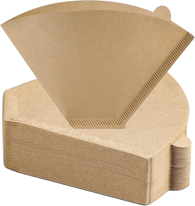 200 Count #4 Cone Coffee Filters 8-12 Cup, Unbleached Natural Coffee Paper Filters, No Blowout, Disposable Coffee Filter for Pour Over and Drip Coffee Maker