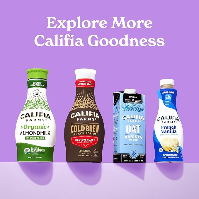 Califia Farms - Coconut Barista Blend Coconut Milk, 32 oz (Pack of 6), Shelf Stable, Dairy Free, Plant Based, Vegan, Gluten Free, Non GMO, Creamer