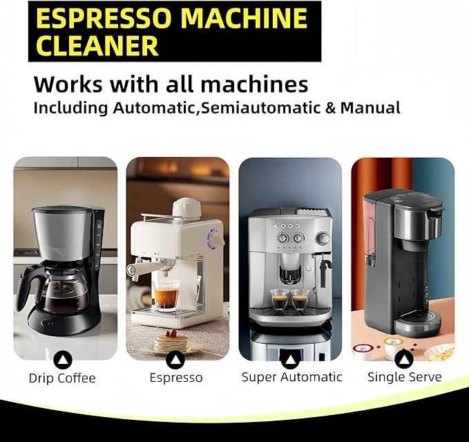 Coffee Machine Cleaning Descaling Tablets, 30 Count Fast Dissolving, Odor Free, Residue Free Formula for Hard Water, Limescale Coffee Oils Universal for Pod, Espresso Drip Brewers