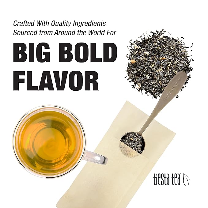 Tiesta Tea - Chinese Jasmine, Loose Leaf, Classic Jasmine Green Tea, Premium Blend, Medium Caffeinated, Make Hot or Iced Brews Up to 200 Cups, 16 Ounce Resealable Bulk Pouch