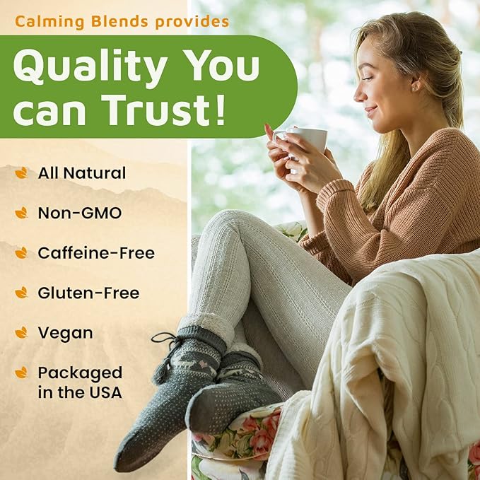 Calming Blends Diverticulitis Tea | Organic Loose Leaf Tea, Caffeine Free | 36 Cups | Made In USA