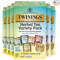 Twinings Herbal Tea Variety Pack, 20 Count (Pack of 6), Formerly Assorted Herbal, Includes 5 Flavours, Naturally Caffeine-Free, Enjoy Hot or Iced, 120 Teabags
