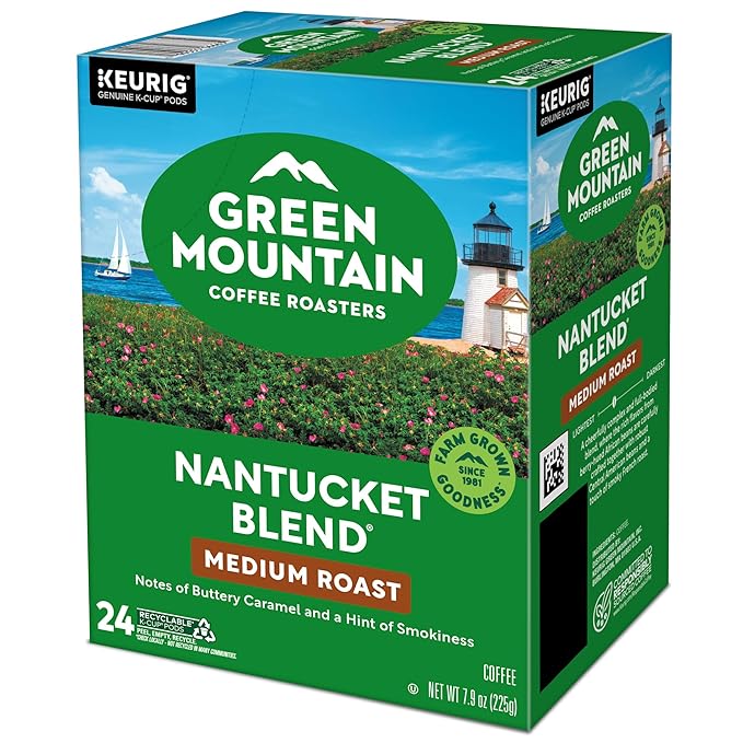 Green Mountain Coffee Roasters Nantucket Blend Keurig Single-Serve K-Cup Pods, Medium Roast Coffee, 96 Count