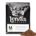 Leiva’s Breakfast Blend Medium Roast Coffee (8oz), Roasted to Order, Small Batch Guatemalan Beans – Organic Single Origin Coffee Ground - Low Acidity Medium Roast for Drip & French Press Brews