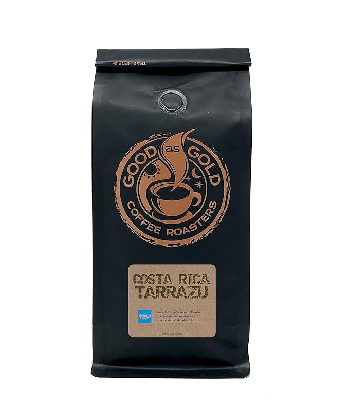 Costa Rica Tarrazu Coffee - Good As Gold Coffee Roasters - Whole Bean (12oz)