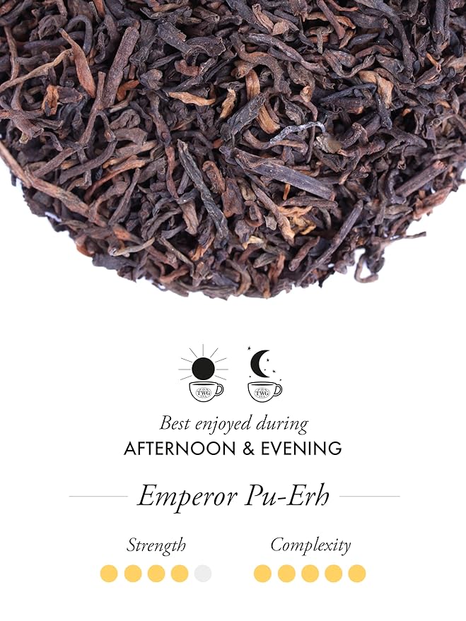 TWG Tea | Emperor Pu-Erh Tea | Black Tea | Strong & Earthy | Haute Couture Tin, 100g | Gift Set