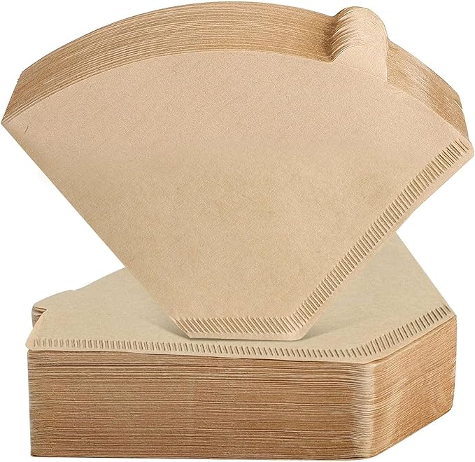 600 Count Cone Coffee Filters #4, Unbleached Size 04 Coffee Filters 8-12 Cup, Disposable Natural Paper Filters, No.4 Cone Filters For Ninja, Pour Over and Drip Coffee Maker