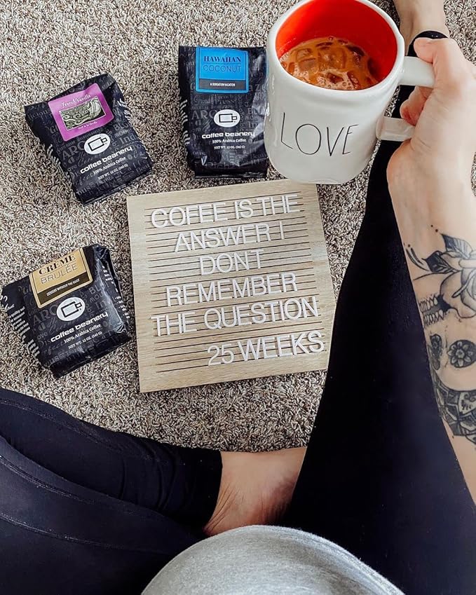 Coffee Beanery Vanilla Bean Flavored Coffee, 1-1.75oz Try Me Size Coffee Sampler, Light-Medium Roast