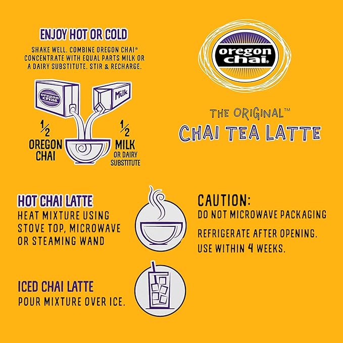 Oregon Chai Dirty Chai Concentrate, 32 Fluid Ounces (Pack of 1)