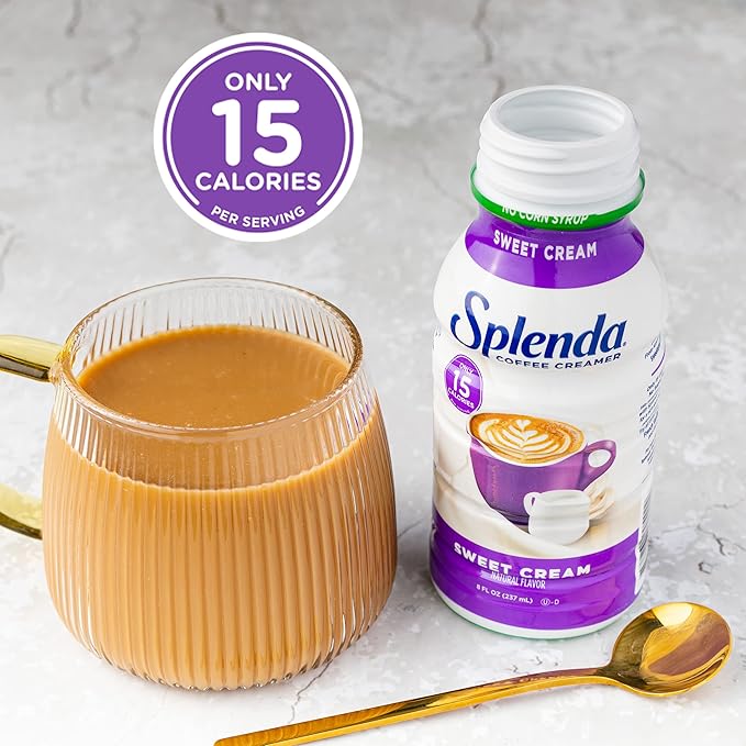 Splenda Sugar Free, Low Calorie Sweet Cream Coffee Creamer, 8 Fl Ounces Bottle