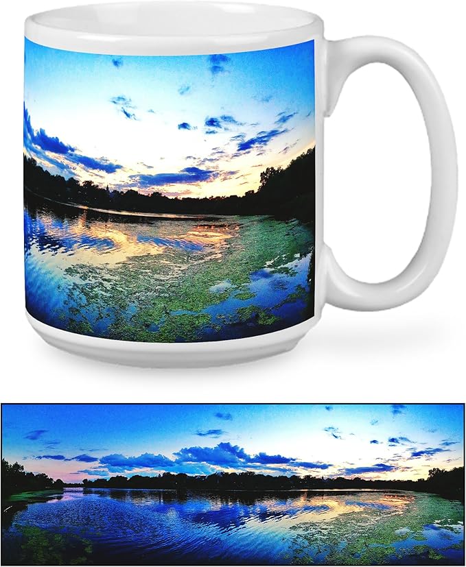 Custom Photo Ceramic Coffee Mug, Jumbo Sized-20oz, Glossy or Matte Finish (Single Image Wrap)