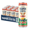 Freedom Fluid Organic Yaupon Iced Tea – Refreshing Peach | Herbal Tea Drink | Lightly Sweetened, Low Sugar, Low Calories, Real Brewed Tea, Clean Ingredients, Antioxidant Rich, Natural Caffeine, 12 Pack (12 oz cans)