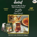 Sadaf Cardamom Tea Bags | Special Blend Cardamom Ceylon Black Tea | Quicktea Product harvested in Sri Lanka | 100 bags (Pack of 1)