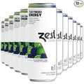 Zest Clean Energy Drink – Blackberry Lime – Zero Sugar, 0 Calories – 120mg Caffeine + 100mg L-Theanine for Focus, Energy & Concentration – Healthy Zero Sugar Energy Drink – 12oz Can, 12 Pack