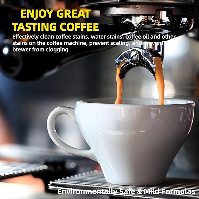 Coffee Machine Cleaning Descaling Tablets, 30 Count Fast Dissolving, Odor Free, Residue Free Formula for Hard Water, Limescale Coffee Oils Universal for Pod, Espresso Drip Brewers