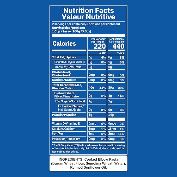 Pasta Zing Elbow Pasta, 100% Durum Wheat, 14g Protein, Made with 2 Clean Ingredients, Al Dente Bite, Zero Sodium & Cholesterol, Non-GMO, 7.05oz Pack of 7