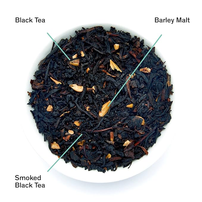 August Uncommon Low Country Bourbon Sugar Black Tea – Bold Holiday Tea Tin with Southern-Inspired Flavor – Vegan, Non-GMO, High Caffeine Blend in a Bag Tin Packaging (3.5oz)