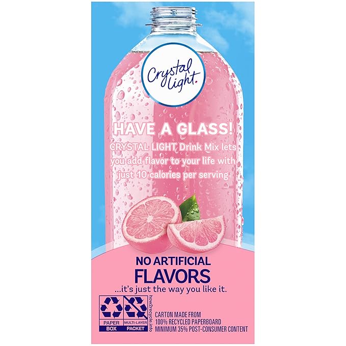 Crystal Light On The Go Pink Lemonade Drink Mix, 10 ct, pack of 2