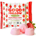 GoodMallow Vegan Marshmallows - Large Kosher Gluten Free Dairy Free Healthy Marshmallows - Natural Gelatin Free for Hot Chocolate, Smores, Baking - Nothing Artificial - Pink Strawberry